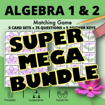 Preview of Spring | Algebra SUPER MEGA BUNDLE: Matching Games