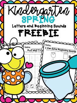 Preview of Spring Alphabet Letters and Beginning Sounds FREEBIE (Pre-K & Kindergarten)