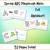 Spring Alphabet Playdough Mat for Preschool, PreK and Kind