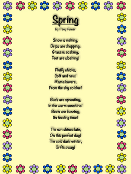 Spring! An imagery poem and sensory detail writing and illustrating ...