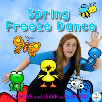 Preview of Spring Animal Freeze Dance, Brain Break, Exercise, Movement Activity