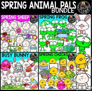 Preview of Spring Animal Pals Clip Art Bundle {Educlips Clipart}