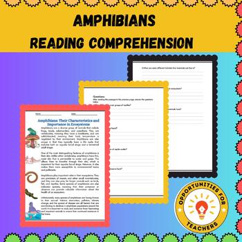 Preview of Spring Animals | Amphibians Reading Comprehension