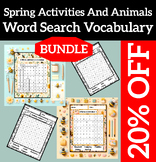 Spring Animals And Activities Word Search Vocabulary Bundl