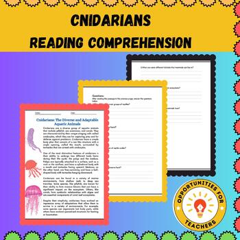 Preview of Spring Animals | Cnidarians Reading Comprehension