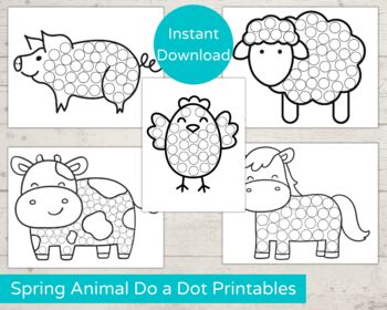 Dot Markers Activity Book Animals: Do a dot page a day (Animals
