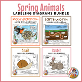 Spring Animals Labeling Diagrams Bundle - Label a Robin, W