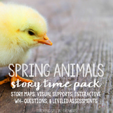 STORY TIME PACK: SPRING ANIMALS (Story Maps, Book Companio