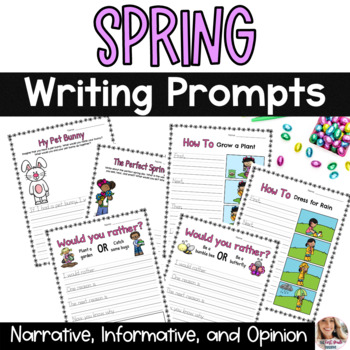 Spring April Narrative, Informative, and Opinion Writing Bundle | TpT