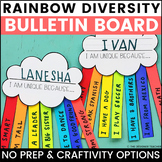 Spring April Rainbow Bulletin Board & Diversity Craft Door Decor