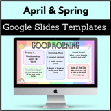 Spring April Rainbow Colorful Google Slides Templates Cent