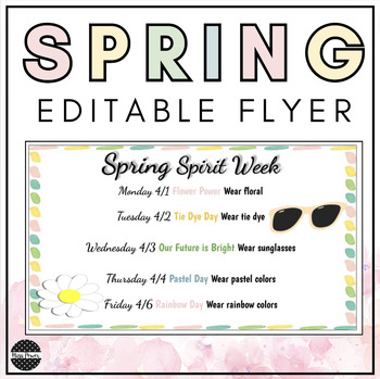 Preview of Spring | April | Spirit Week |  Google Slides Templates