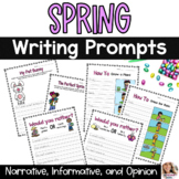 Spring April Writing Prompts Narrative Informative and Opinion