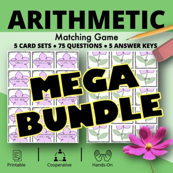 Preview of Spring | Arithmetic BUNDLE: Matching Games
