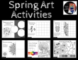 Spring Art Activities, Art Elements/ Grid Drawing/ Symmetr