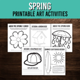 Spring Art Activity Bundle | April and May Coloring Pages