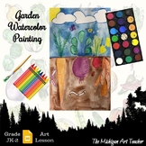 Spring Art Activity - Garden Watercolor Art Lesson - Eleme