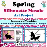 Spring Art Activity, Silhouette Mosaic Art Project, Spring