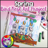 Spring Art Lesson, Bird Nest Art Project Activity for Elementary