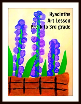 Preview of Hyacinths Art Lesson Discussion and Writing Activity