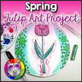 Spring Art Lesson, Tulip Art Project Activity for Elementary