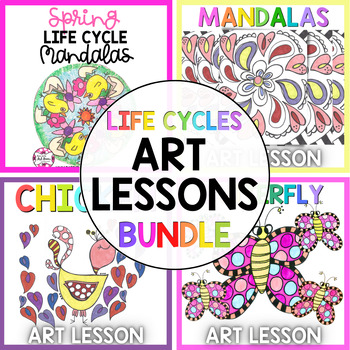 Preview of Spring Art Lifecycle and Spring Craft Activities Bundle