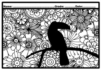 silhouette coloring pages
