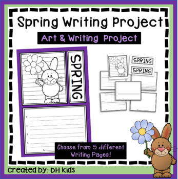 Spring Art & Writing Project - Bunny Art - Rabbit Bulletin Board ...