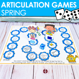 Articulation Games for Spring Speech Therapy - R, S, L, SH