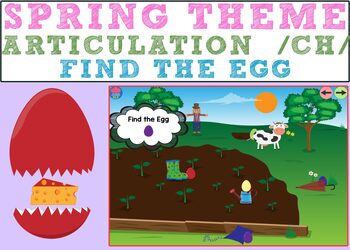 Preview of Spring Articulation /CH/ : Find the Egg Boom Cards