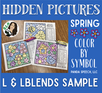 Preview of Spring Articulation Color by Symbol Hidden Images L and Lblends Sample