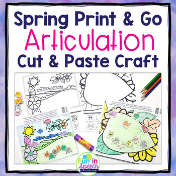 Preview of Spring Articulation Activity for Speech Therapy with Cut and Paste Spring Craft