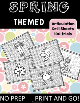 Preview of Spring Articulation Drill Sheets 100 Trials