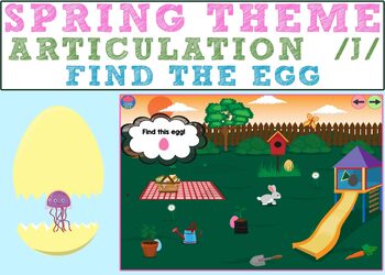 Preview of Spring Articulation /J/ : Find the Egg Boom Cards