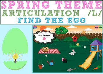 Preview of Spring Articulation /L/ : Find the Egg Boom Cards