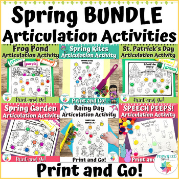 Preview of Spring Articulation Memory Games Bundle Boom Cards™ Speech Therapy Activities