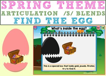 Preview of Spring Articulation S Blends: Find the Egg Boom Cards