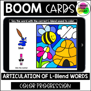 Preview of Spring Articulation Speech Therapy Boom Cards for L Blends