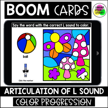 Preview of Spring Articulation Speech Therapy Boom Cards for L Sound