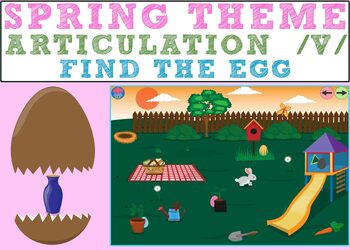 Preview of Spring Articulation /V/: Find the Egg Boom Cards