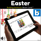 Easter BOOM CARDS™ Building Sentences Speech Therapy Digit