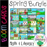 Spring BOOM Cards™️ BUNDLE Pre-K Math and Literacy Centers