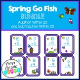 Spring BUNDLE Go Fish Math Center Addition and Subtraction