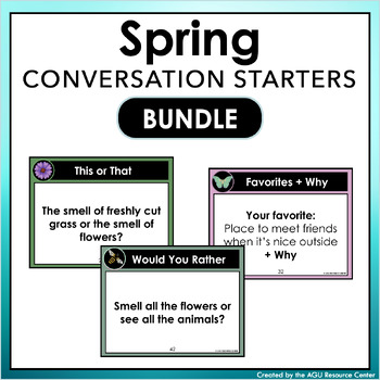 Preview of Spring BUNDLE | Icebreakers | Social Task Cards | Printable