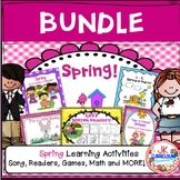Spring BUNDLE of Beginning Readers, Math Activities, a Son