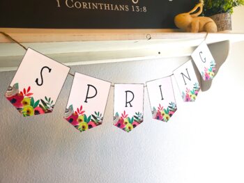 Spring Banner, Printable Spring Banner, Spring Decorations by misstbaxter