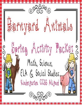 Preview of Spring Barnyard Animals Activity Packet CCSS Kindergarten SPED