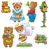 Spring Bears Clip Art Graphics
