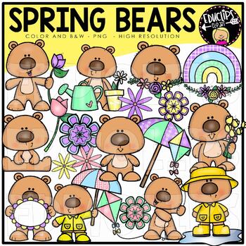 Spring Bears Clip Art Set Educlips Clipart By Educlips Tpt