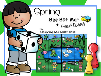 Preview of Spring Bee Bot Mat and Game Board